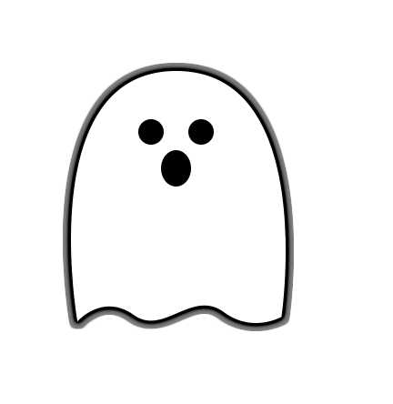 A picture of a scary ghost!